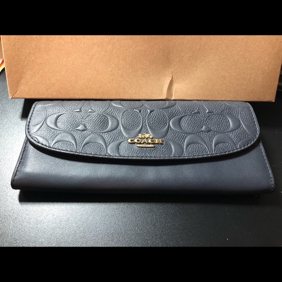 LAST ONE! NWT Black Coach Wallet AUTHENTIC - Picture 2 of 8